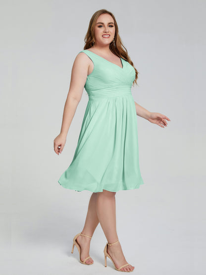 Callie V Neck Midi Mother Of The Bride Dresses With Pockets