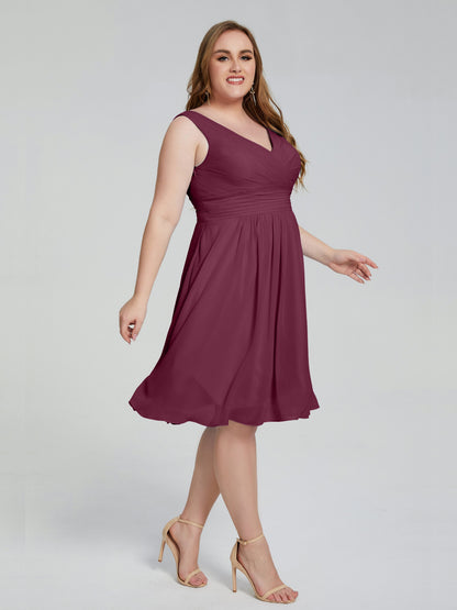 Callie V Neck Midi Mother Of The Bride Dresses With Pockets