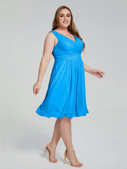 Callie V Neck Midi Mother Of The Bride Dresses With Pockets