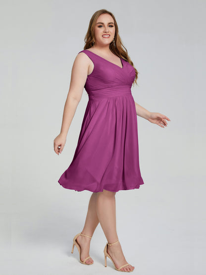 Callie V Neck Midi Mother Of The Bride Dresses With Pockets