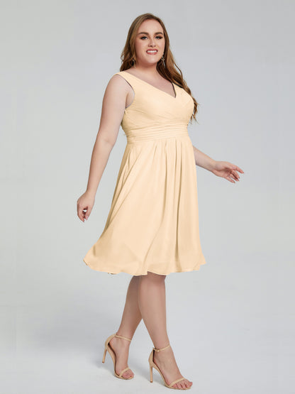 Callie V Neck Midi Mother Of The Bride Dresses With Pockets