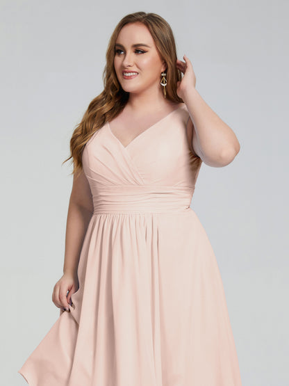 Callie V Neck Midi Mother Of The Bride Dresses With Pockets