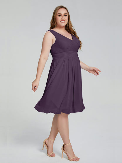Callie V Neck Midi Mother Of The Bride Dresses With Pockets