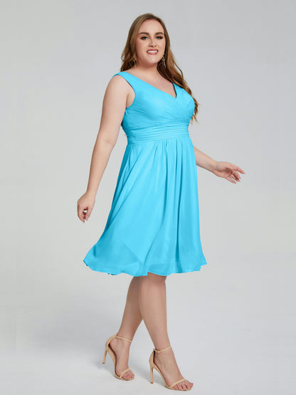 Callie V Neck Midi Mother Of The Bride Dresses With Pockets
