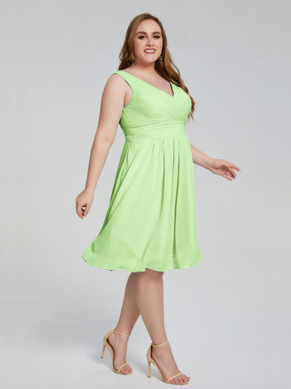Callie V Neck Midi Mother Of The Bride Dresses With Pockets