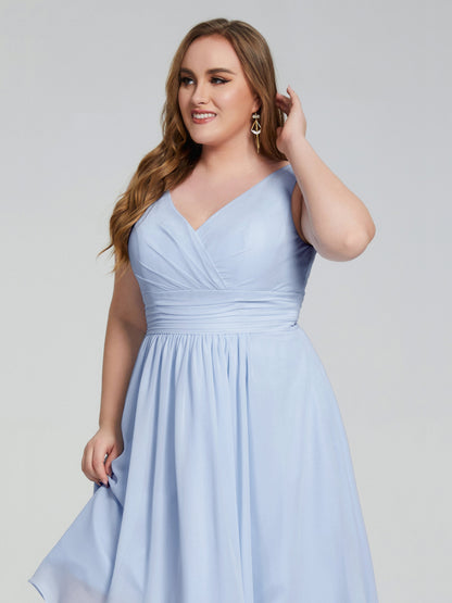 Callie V Neck Midi Mother Of The Bride Dresses With Pockets