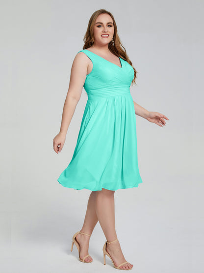Callie V Neck Midi Mother Of The Bride Dresses With Pockets