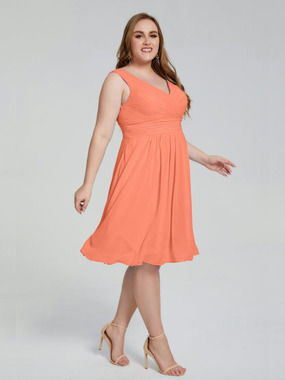 Callie V Neck Midi Mother Of The Bride Dresses With Pockets