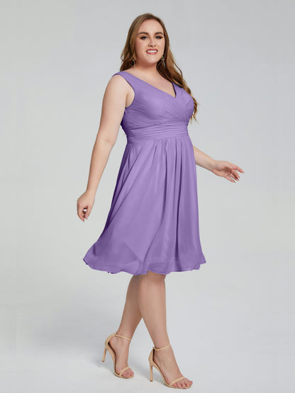Callie V Neck Midi Mother Of The Bride Dresses With Pockets