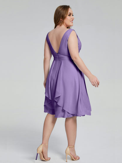 Callie V Neck Midi Mother Of The Bride Dresses With Pockets