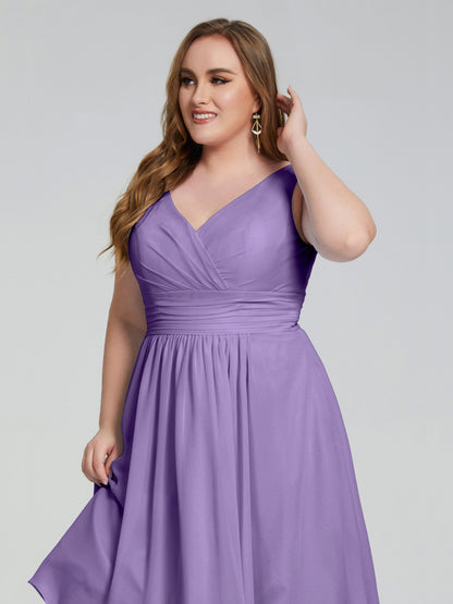 Callie V Neck Midi Mother Of The Bride Dresses With Pockets