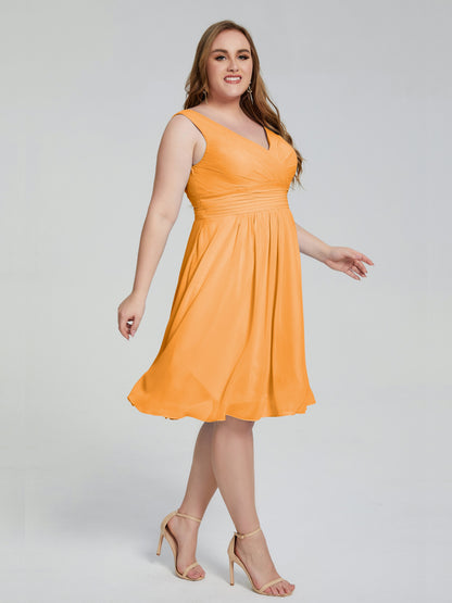 Callie V Neck Midi Mother Of The Bride Dresses With Pockets