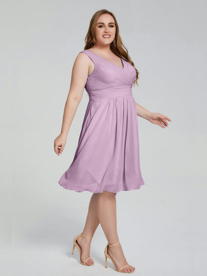 Callie V Neck Midi Mother Of The Bride Dresses With Pockets
