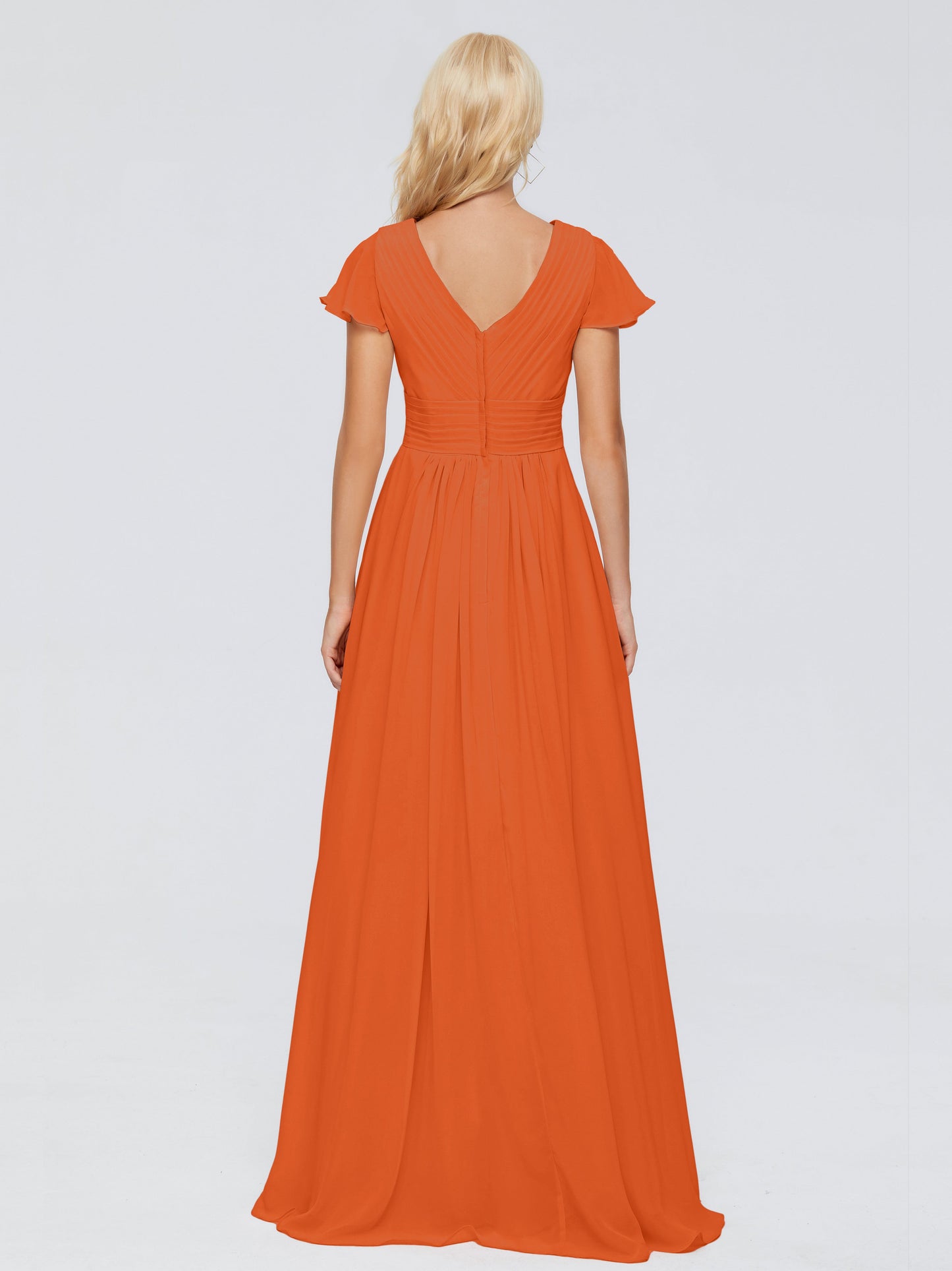 Charlie A-line V Neck Chiffon Bridesmaid Dresses