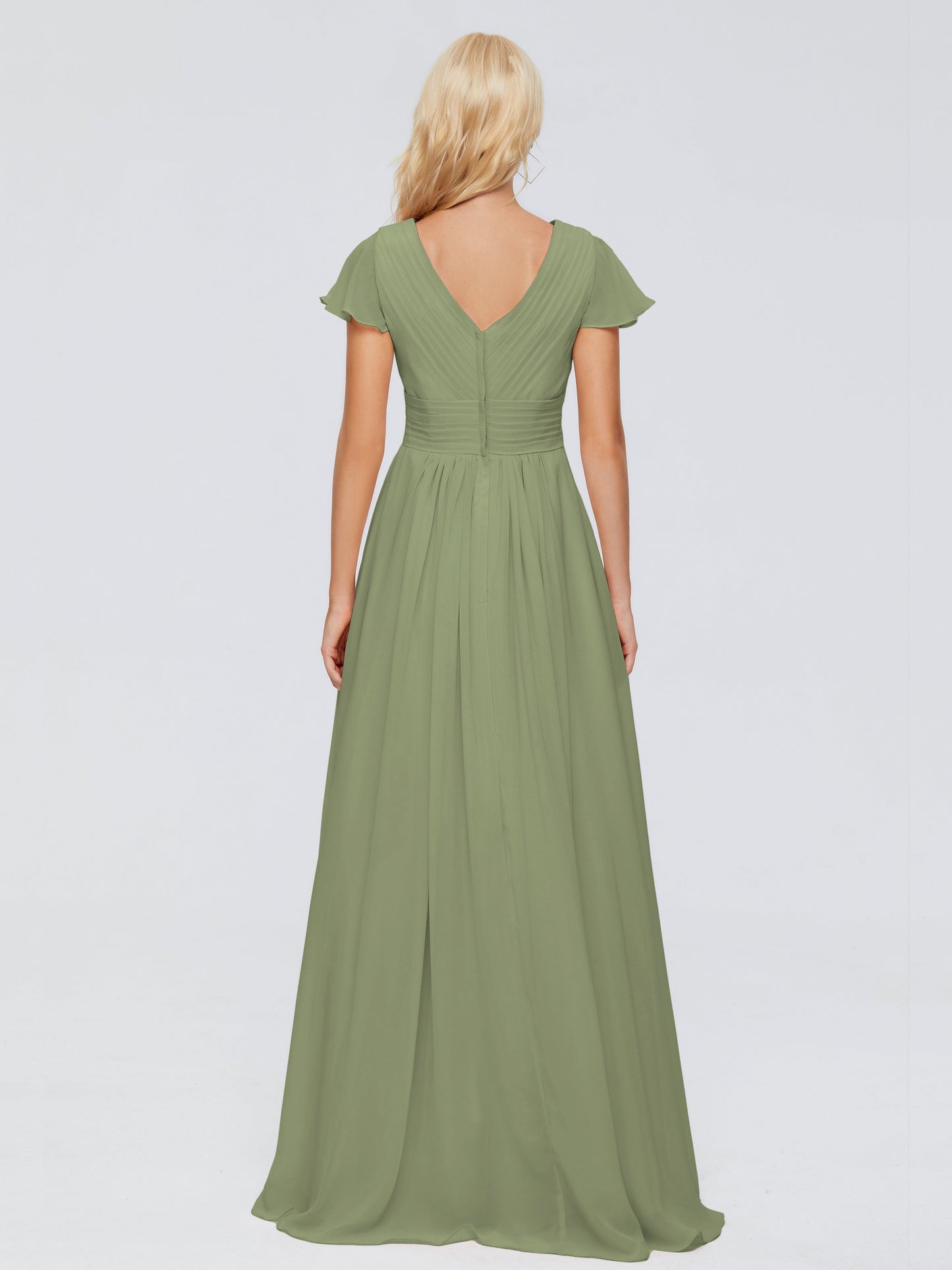 Charlie A-line V Neck Chiffon Bridesmaid Dresses