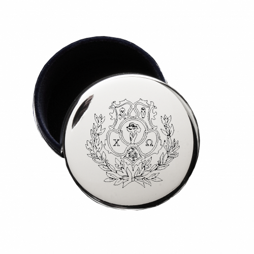 Chi Omega Circular Pin Box
