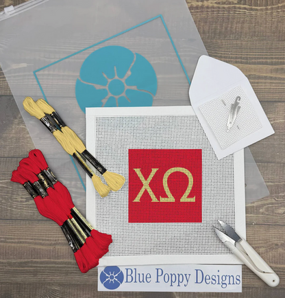 Chi Omega Needlepoint Kit Classic