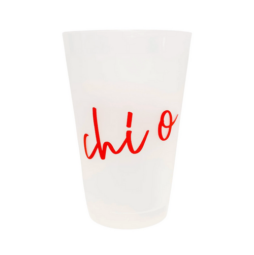 Chi Omega Script Frost Cup
