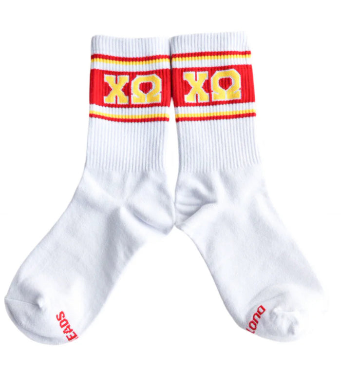 Chi Omega Sorority Line Socks
