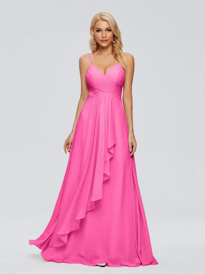 Isla Spaghetti Straps Chiffon Bridesmaid Dresses
