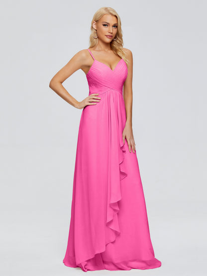 Isla Spaghetti Straps Chiffon Bridesmaid Dresses