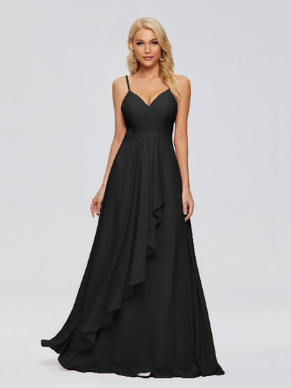 Isla Spaghetti Straps Chiffon Bridesmaid Dresses
