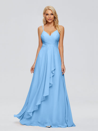 Isla Spaghetti Straps Chiffon Bridesmaid Dresses