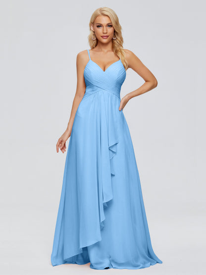 Isla Spaghetti Straps Chiffon Bridesmaid Dresses