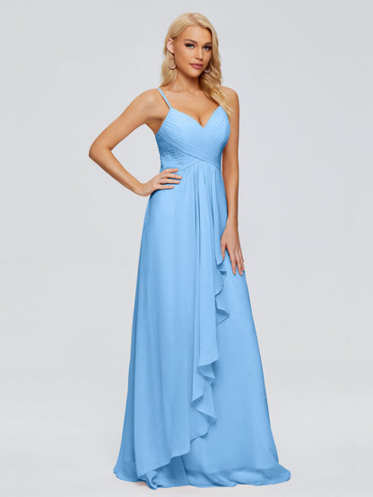 Isla Spaghetti Straps Chiffon Bridesmaid Dresses