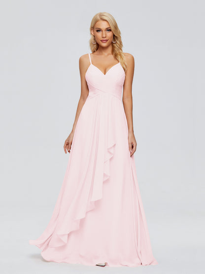 Isla Spaghetti Straps Chiffon Bridesmaid Dresses