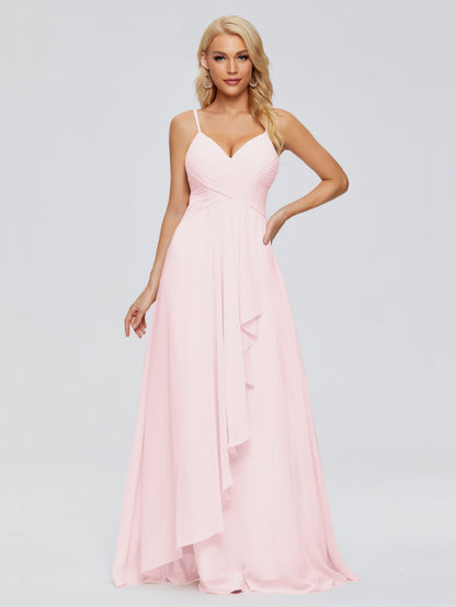Isla Spaghetti Straps Chiffon Bridesmaid Dresses