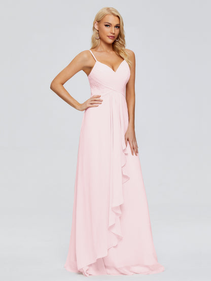 Isla Spaghetti Straps Chiffon Bridesmaid Dresses