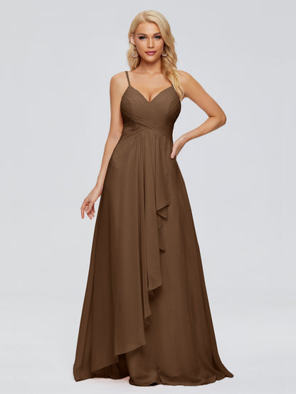 Isla Spaghetti Straps Chiffon Bridesmaid Dresses