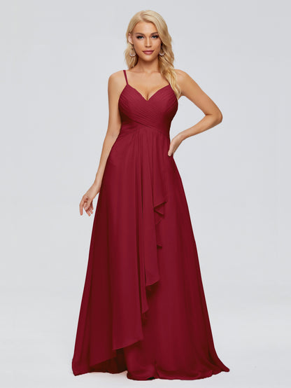 Isla Spaghetti Straps Chiffon Bridesmaid Dresses