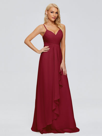 Isla Spaghetti Straps Chiffon Bridesmaid Dresses