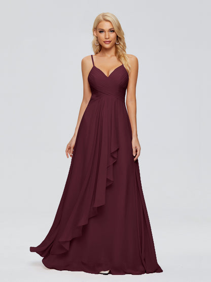 Isla Spaghetti Straps Chiffon Bridesmaid Dresses