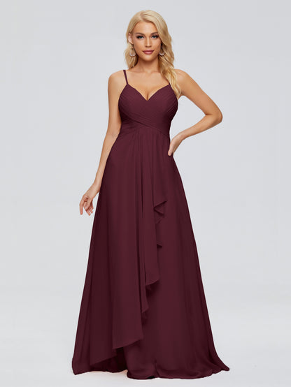 Isla Spaghetti Straps Chiffon Bridesmaid Dresses