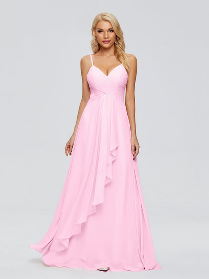 Isla Spaghetti Straps Chiffon Bridesmaid Dresses