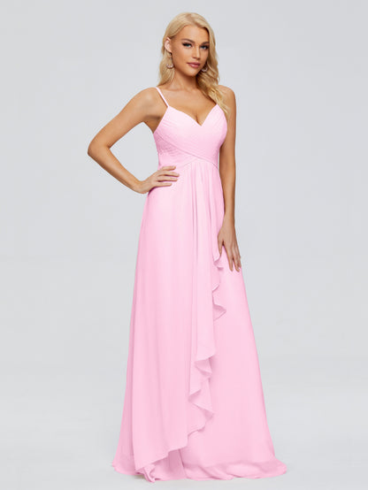 Isla Spaghetti Straps Chiffon Bridesmaid Dresses