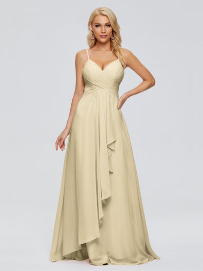 Isla Spaghetti Straps Chiffon Bridesmaid Dresses