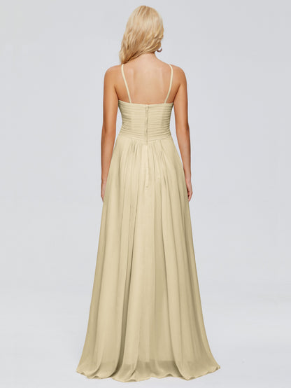 Isla Spaghetti Straps Chiffon Bridesmaid Dresses