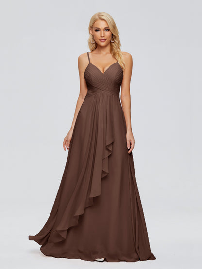 Isla Spaghetti Straps Chiffon Bridesmaid Dresses