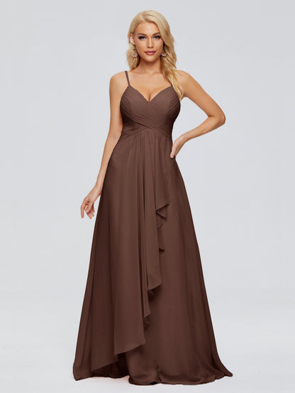 Isla Spaghetti Straps Chiffon Bridesmaid Dresses