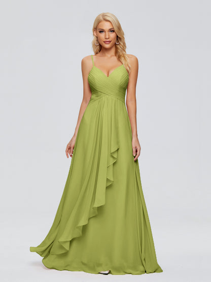 Isla Spaghetti Straps Chiffon Bridesmaid Dresses