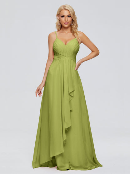 Isla Spaghetti Straps Chiffon Bridesmaid Dresses