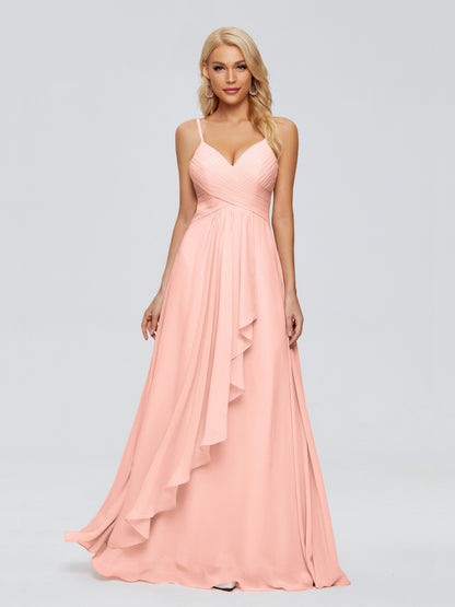 Isla Spaghetti Straps Chiffon Bridesmaid Dresses