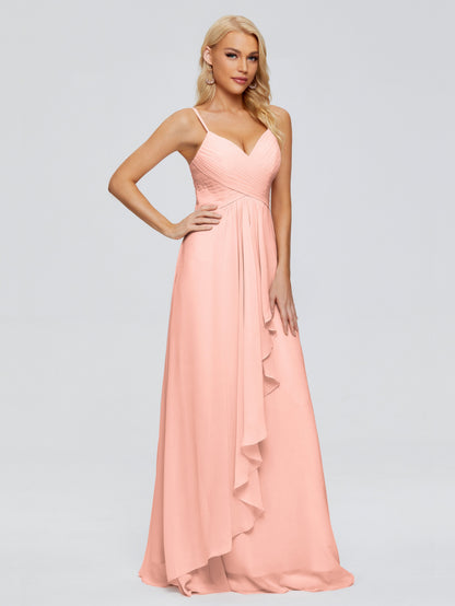 Isla Spaghetti Straps Chiffon Bridesmaid Dresses
