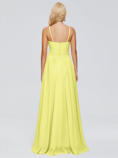Isla Spaghetti Straps Chiffon Bridesmaid Dresses