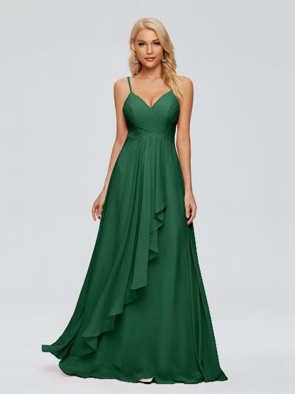 Isla Spaghetti Straps Chiffon Bridesmaid Dresses