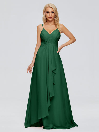 Isla Spaghetti Straps Chiffon Bridesmaid Dresses